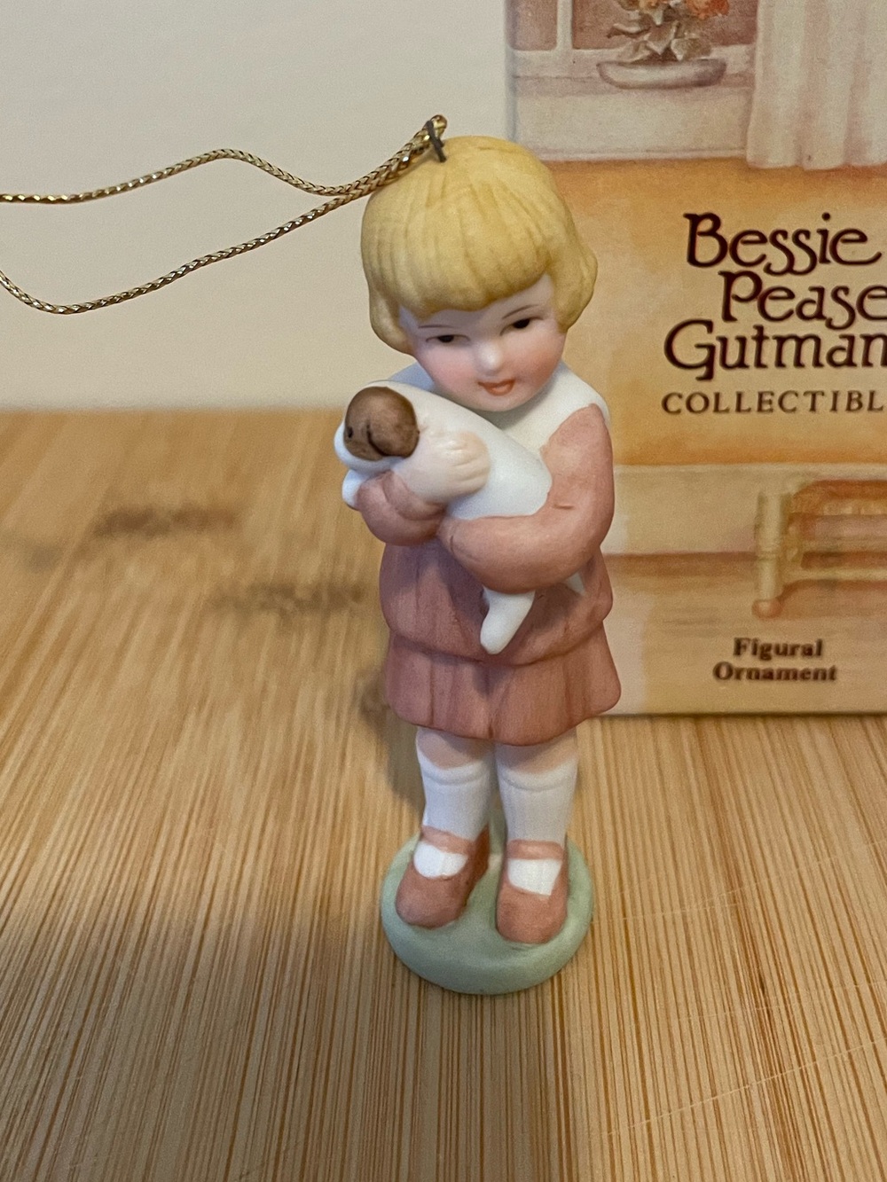 Vintage Bessie Pease Gutmann ROVER ceramic figurine girl and dog ornament